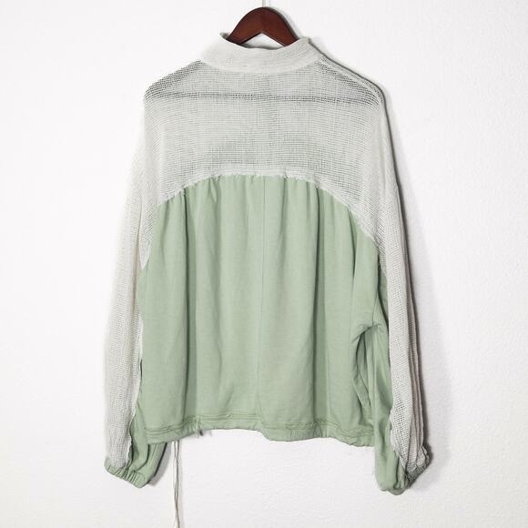 Out From Under Women’s Sweatshirt Retro Y2K Indie Athleisure Mesh Tie Hem Sz M - Picture 2 of 9